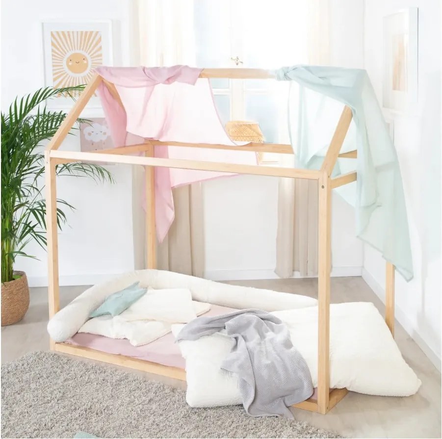 Letto per bambini in colore naturale 70x140 cm Montessori - Roba