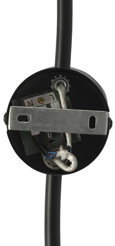 Plafoniera Art Déco vetro fumé oro 3 luci - VIDRO