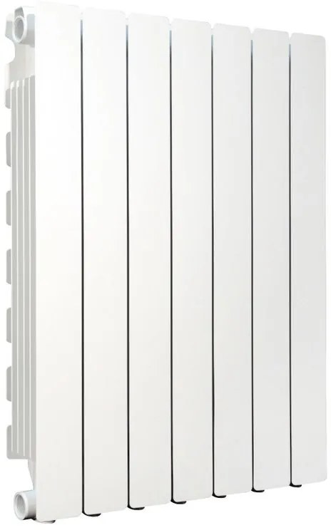 Radiatore acqua calda PRODIGE MODERN in alluminio, 7 elementi, interasse 700 mm, bianco