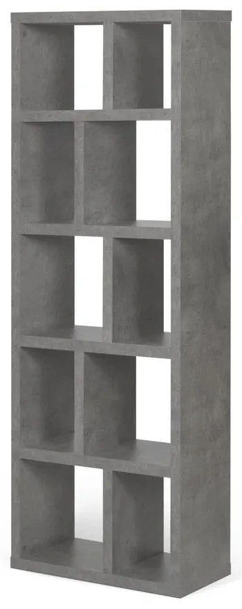Libreria grigia effetto cemento 70x198 cm Berlin - TemaHome