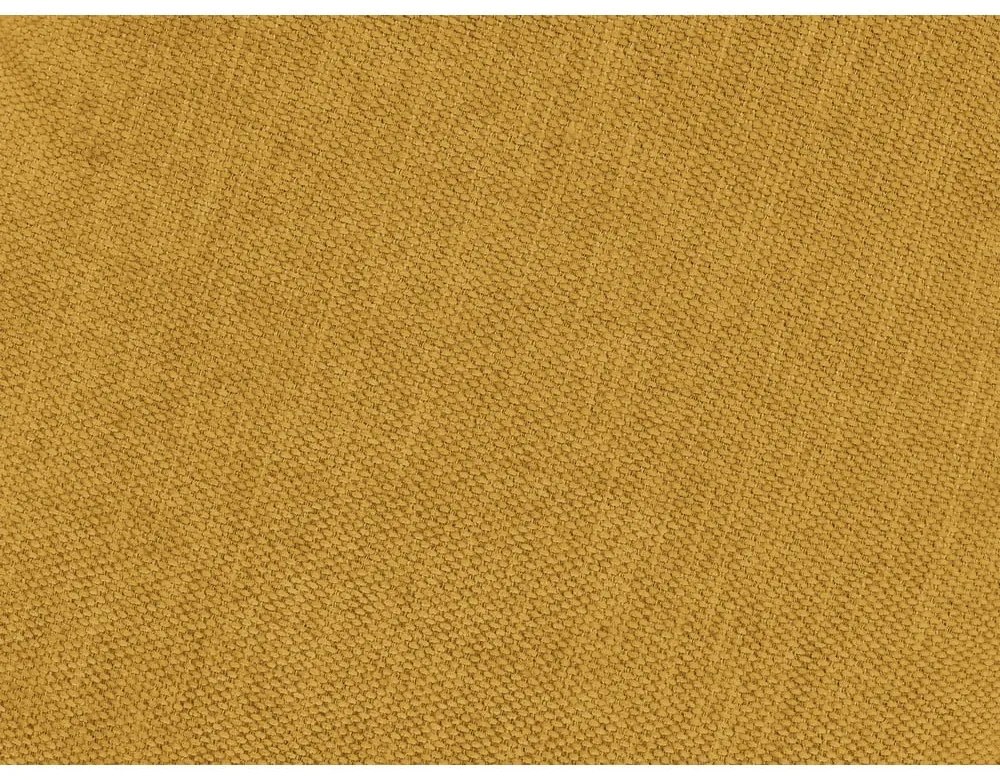 Divano angolare color senape allungabile e con contenitore (penisola a sinistra/a L) con rivestimento in ciniglia Fuji – Bobochic Paris