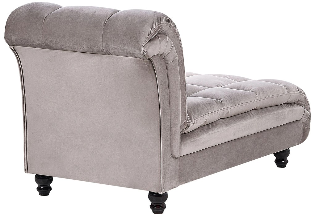 Chaise longue grigio talpa sinistra LORMONT Beliani