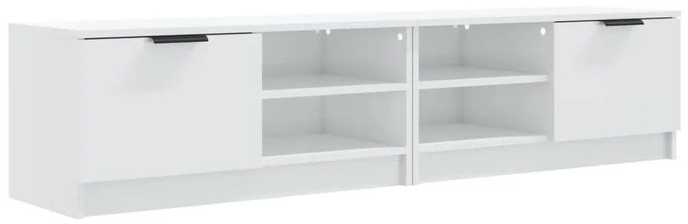 Mobili Porta TV 2pz Bianco Lucido 80x35x45 cm Legno Multistrato