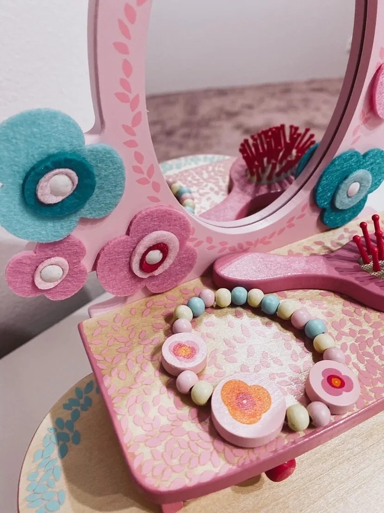 Specchiera di legno - Flora