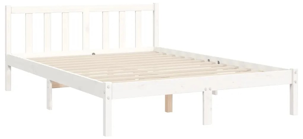 Giroletto con Testiera Bianco Small Double Legno Massello