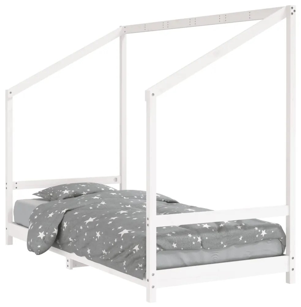 Giroletto per bambini bianco 90x200cm in legno massello di pino