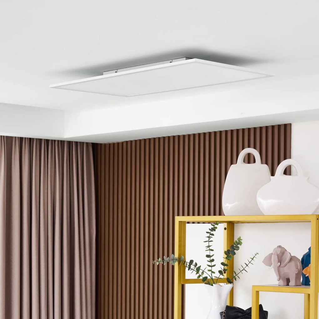 Pannello LED Lamin Lindby, dimmerabile, Bianco / Opale, Soggiorno / Sala da pranzo, Moderno, Plafoniera LED