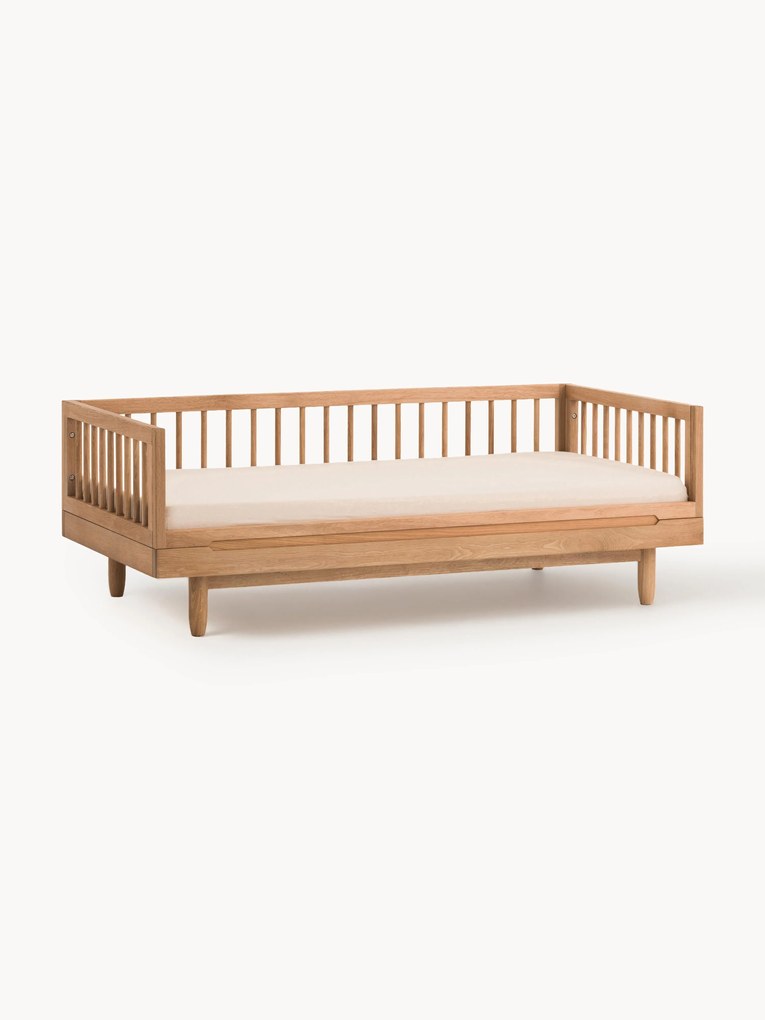 Letto per bambini in legno di quercia Pure, 70 x 140 cm