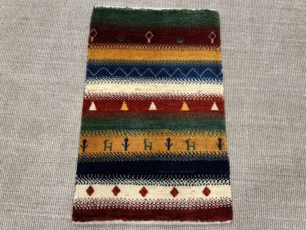 Gabbeh Tappeto 60 x 90 (Iran) Annodato A Mano