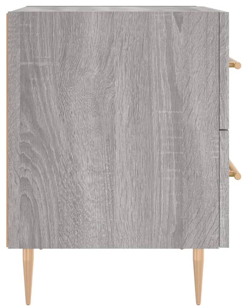 Comodini 2 pz Grigio Sonoma 40x35x47,5 cm in Legno Multistrato