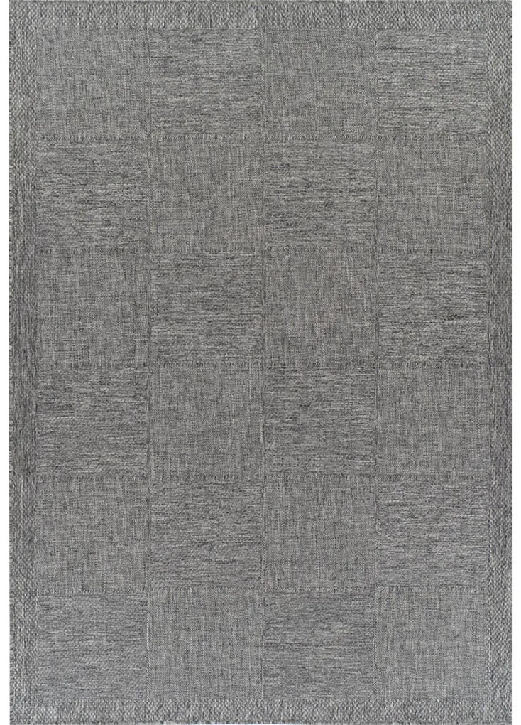 Tappeto Sea 526 E – Tappeto da Esterno Grigio Effetto Sisal in Polipropilene