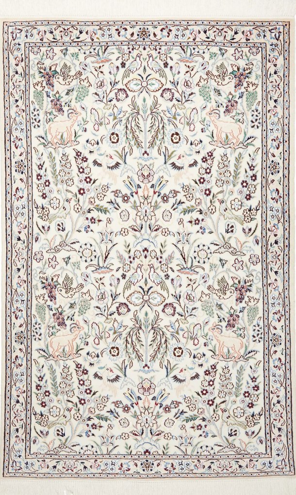 Nain Tappeto persiano 100 x 160 Beige (Iran) Annodato A Mano