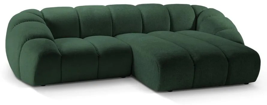 Divano angolare verde (con penisola a destra) Diana – Micadoni