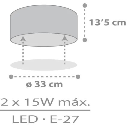 Dalber 42006E - Plafoniera per bambini COLOR LIGHT 2xE27/15W/230V bianco