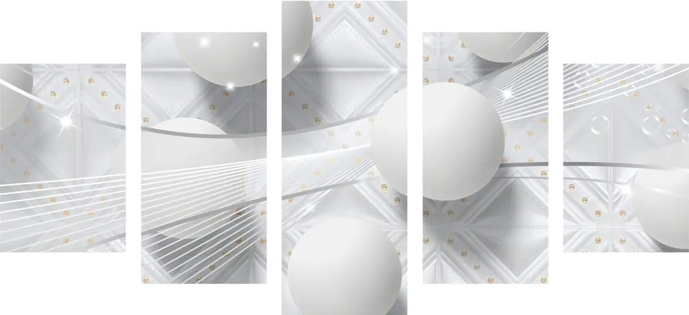 Quadri 5 pezzi – Lusso bianco