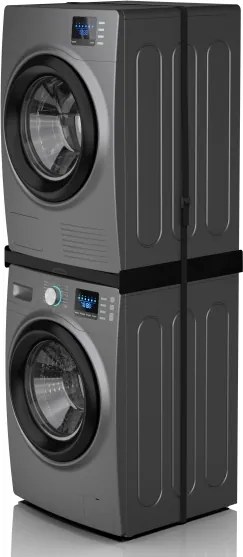 Meliconi 656138 - Supporto intermedio per lavatrice e asciugatrice 70 cm nero