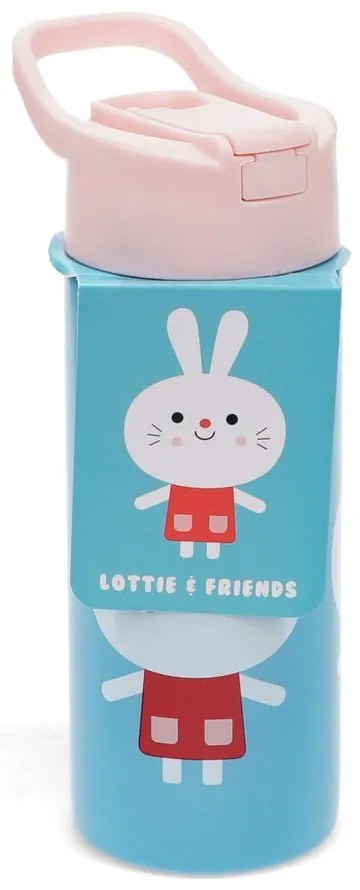Bottiglia per bambini azzurra in acciaio inox 500 ml Lottie & Friends – Rex London