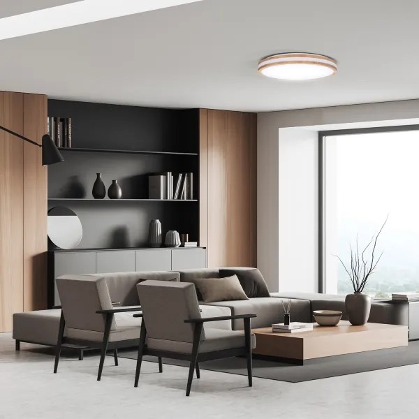 Solight WO8008 - Lampada LED dimmerabile WOODY LED/60W/230V 3000-6500K Ø 50 cm +