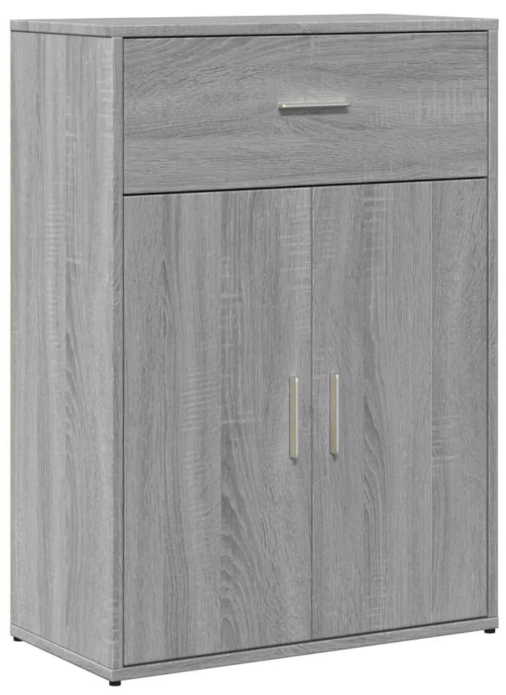 Credenze 2 pz grigio sonoma 60x30x84 cm in legno multistrato