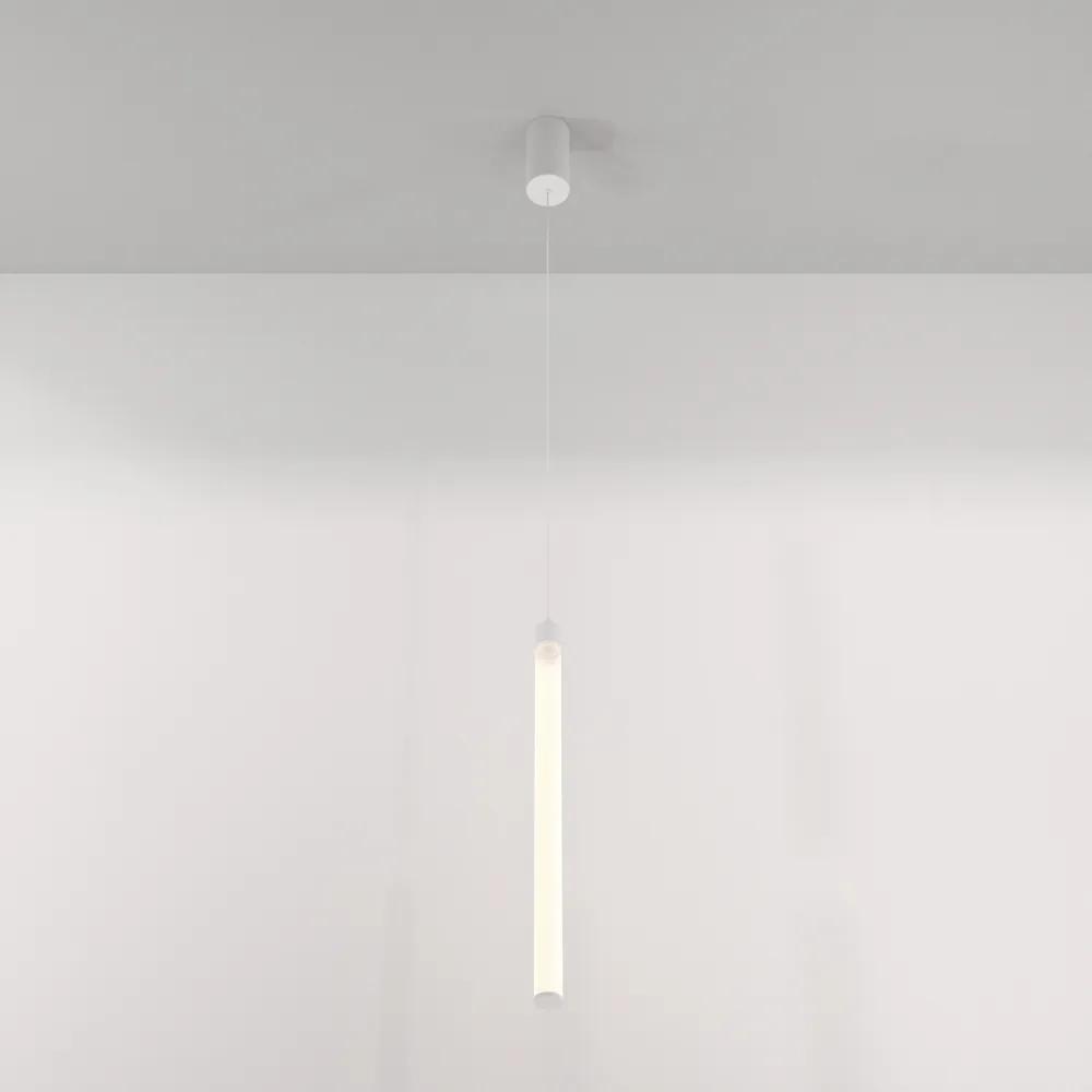 Lampadario A Sospensione Moderno Ray Alluminio Bianco Luce Led Integrato 20W