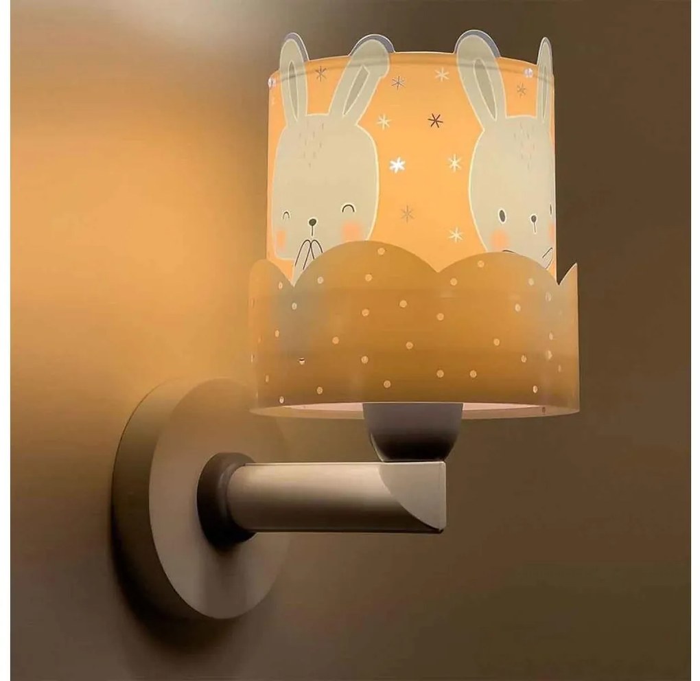 Dalber 61159S - Applique per bambini BUNNY 1xE27/60W/230V arancio