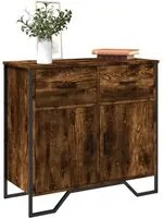 Credenza Rovere Fumo 79,5x35,5x74,5 cm in Legno Multistrato 848546