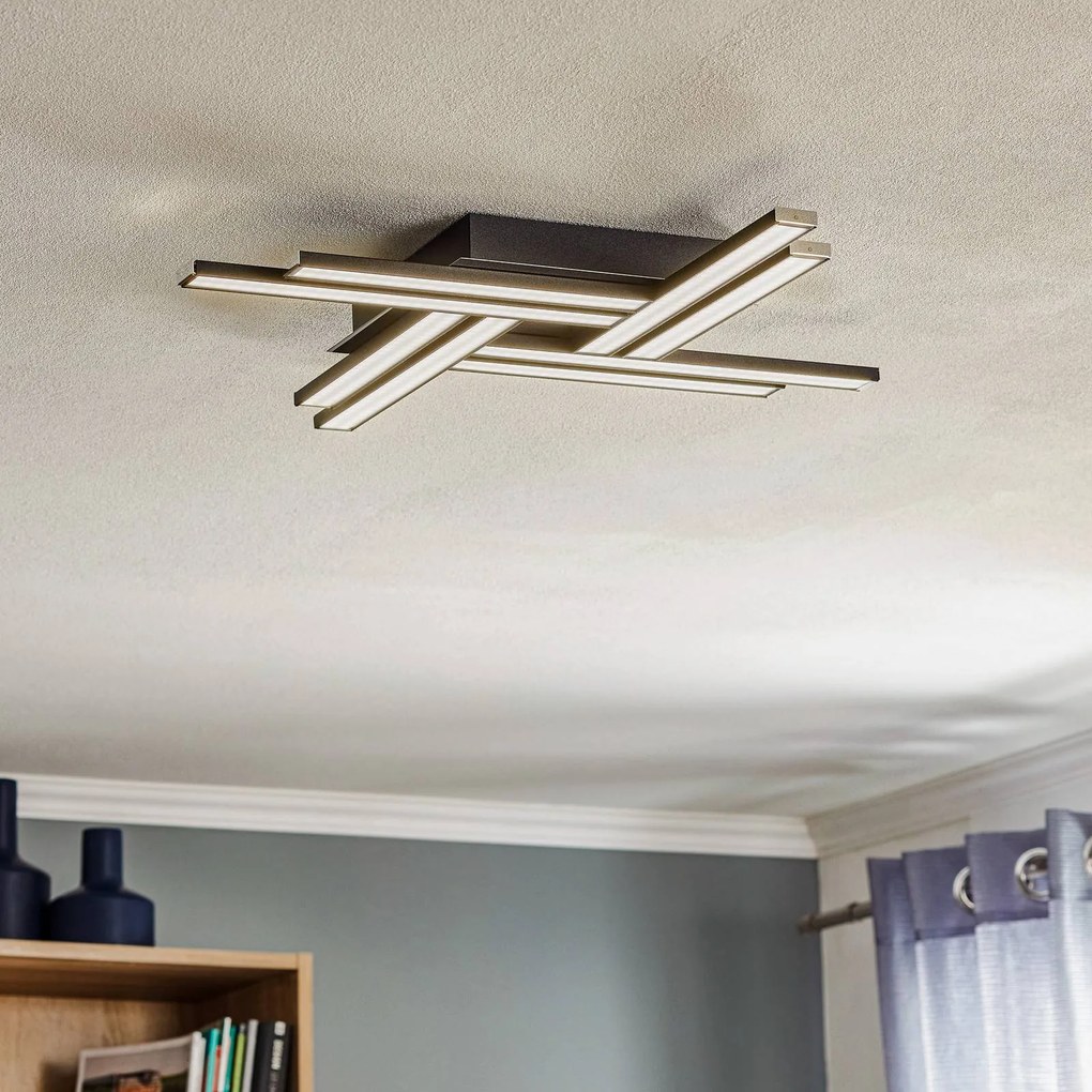 Domiluce Plafoniera LED Largo 8 luci nero