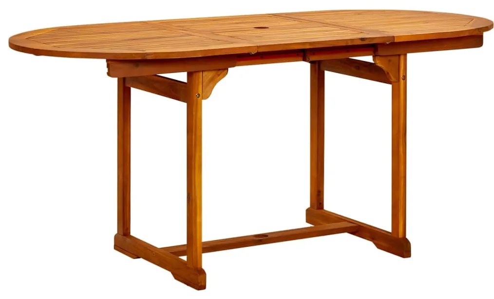 Set mobili da pranzo per giardino 7 pz legno massello di acacia