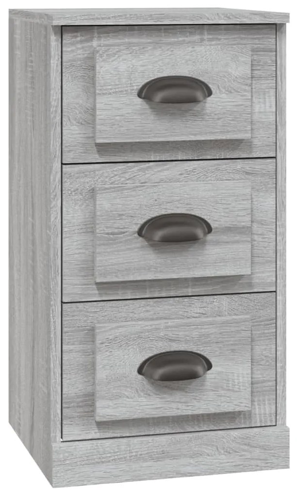 Credenze 3 pz Grigio Sonoma in Legno Multistrato