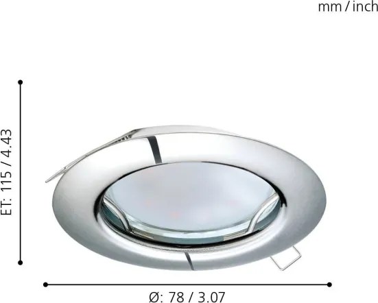 Eglo 94236 - SET 3pz Lampada LED da incasso PENETO 3xGU10-LED/3W/230V