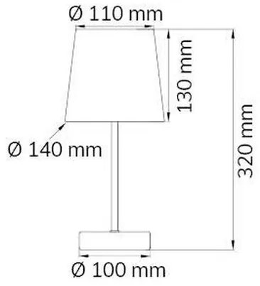 Wofi 832401178000 - Lampada da tavolo CESENA 1xE14/42W/230V verde