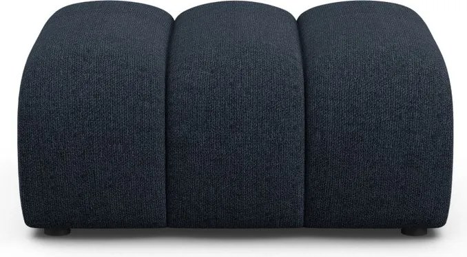 Poggiapiedi blu scuro con rivestimento in ciniglia Lupine – Micadoni