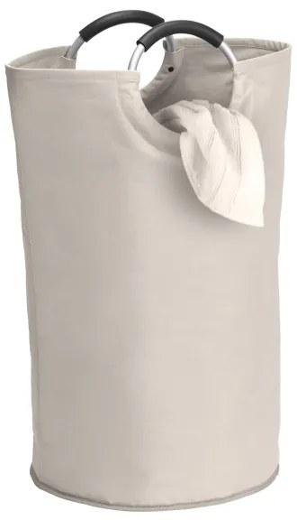 WENKO 3440001100 - Cesto portabiancheria STONE 38x72 cm beige/argento/nero
