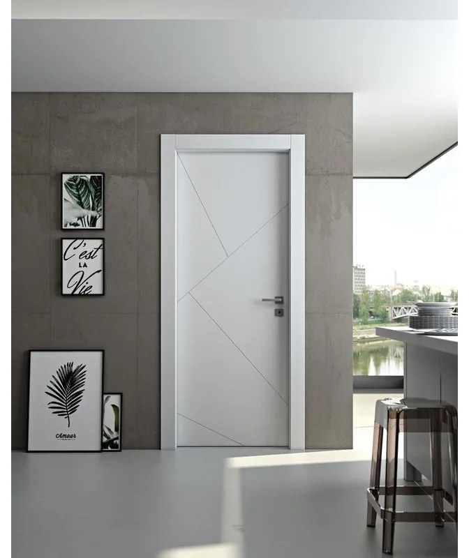 Porta battente Venezia bianco L 70 x H 210 cm reversibile