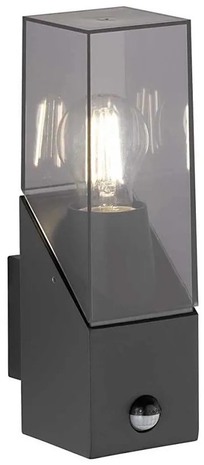 Wofi 12224 - Applique da esterno con sensore MARCOS 1xE27/23W/230V IP54