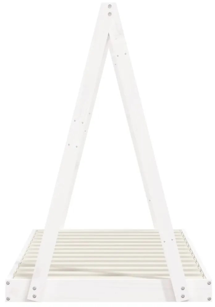 Giroletto per bambini bianco 80x160cm in legno massello di pino