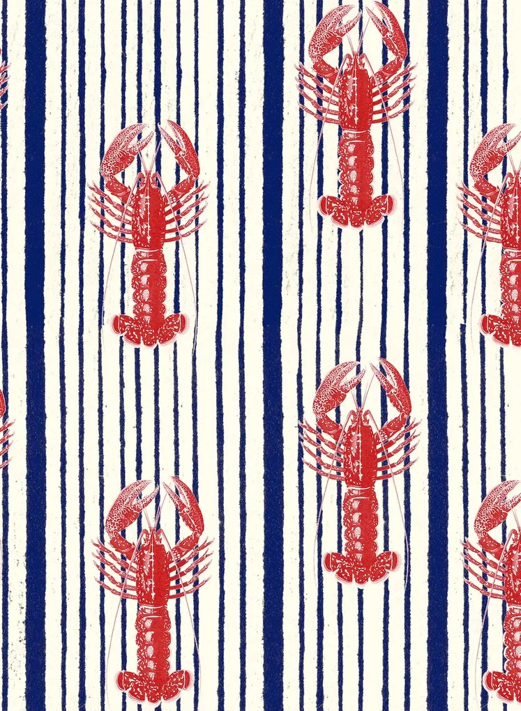 MINDTHEGAP Tapete Mediterranean Lobsters - White