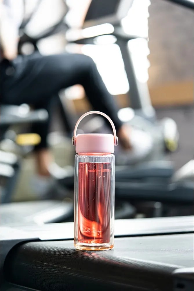 Bottiglia rosa in vetro 350 ml Fuori – Vialli Design