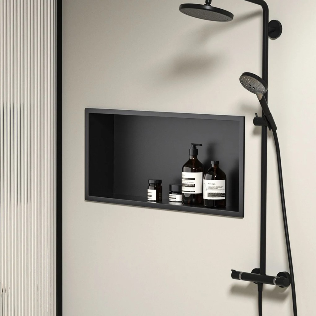 MENSOLA BAGNO 30x60 black matt