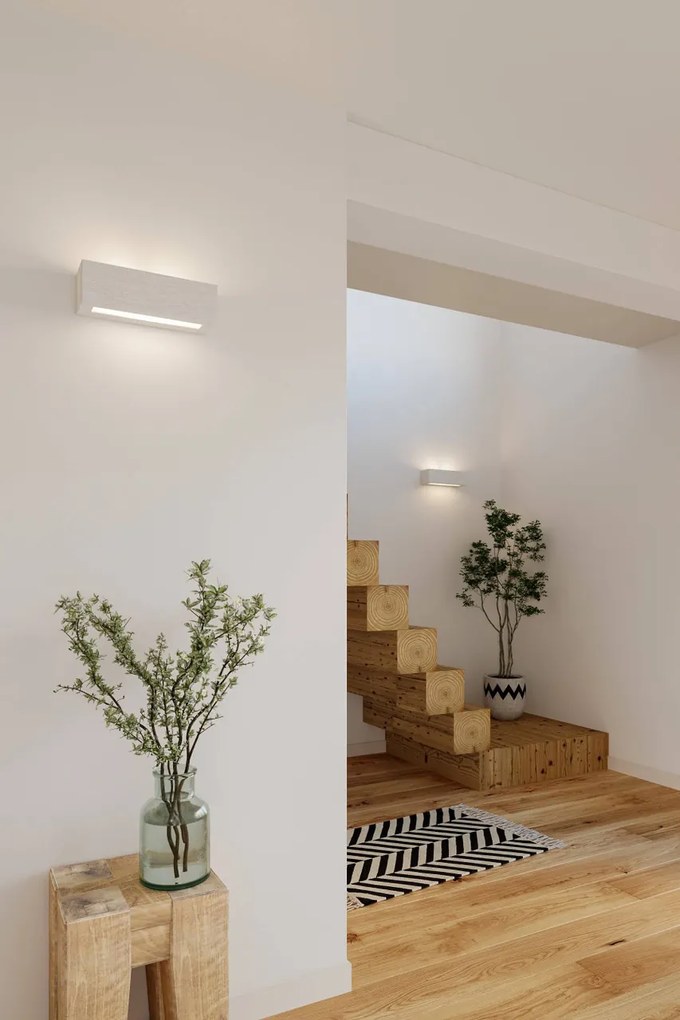 Applique da Parete in Gesso-Ceramico VEGA E27 Pitturabile da Interno