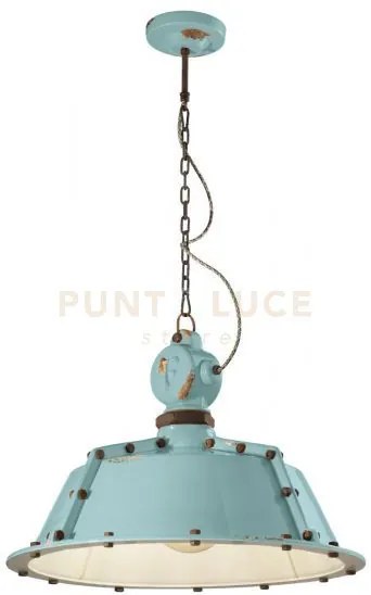 Sospensione industrial azzurro c1720(via)