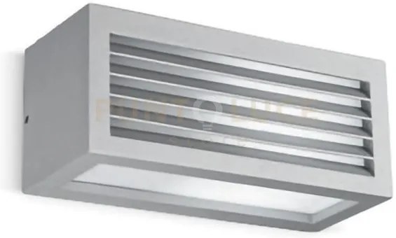 Ges311-  applique 1 luce attacco e27 ip4 colore grigio alluminio l....