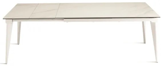 Tavolo allungabile 240 cm ULISSE con top grčs porcellanato effetto Marmo Bianco