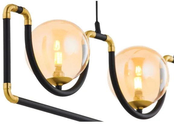 Jupiter 1989 - Lampadario a sospensione con filo HANZA 3xG9/10W/230V nero/oro/beige