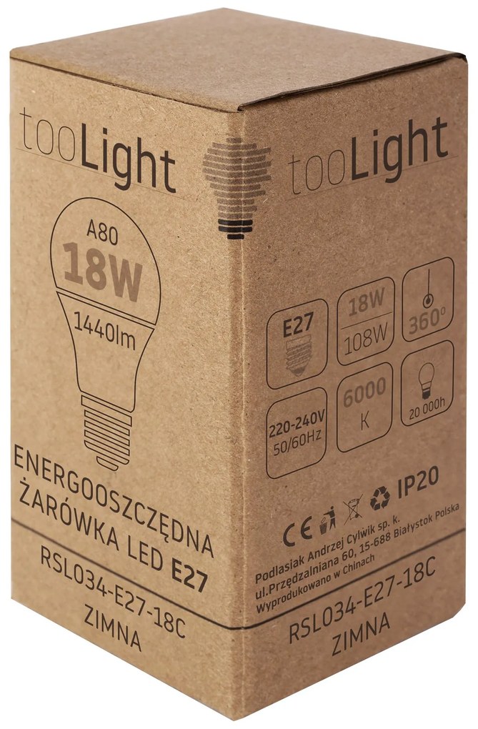 Bulbo LED RSL034 E27 18W Cold