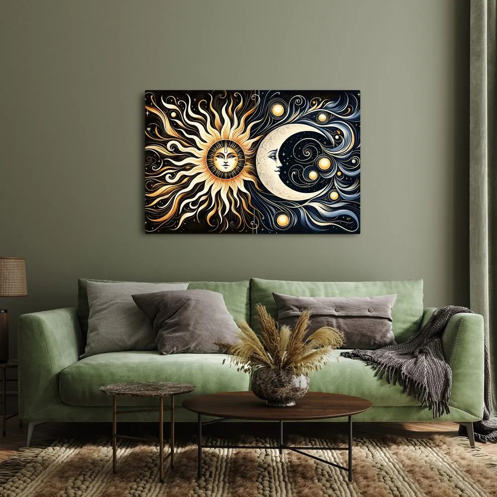 Quadro su tela – Sole e luna
