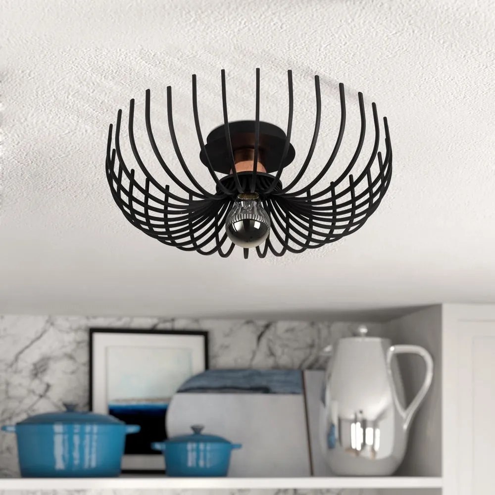 Apparecchio da soffitto nero , ø 36 cm Aspendos - Opviq lights