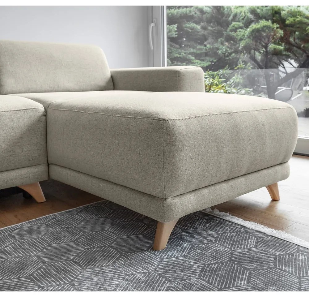 Divano angolare beige allungabile e con contenitore Classy Sophie – Miuform