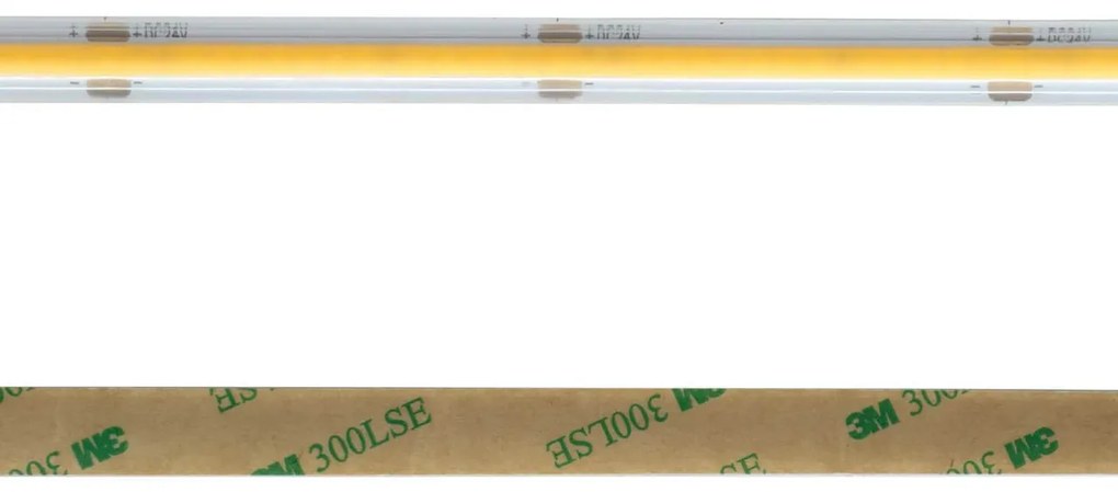 Striscia LED COB 10W/m 24VDC IP67 5m Luce Continua Colore Bianco Caldo 2.700K