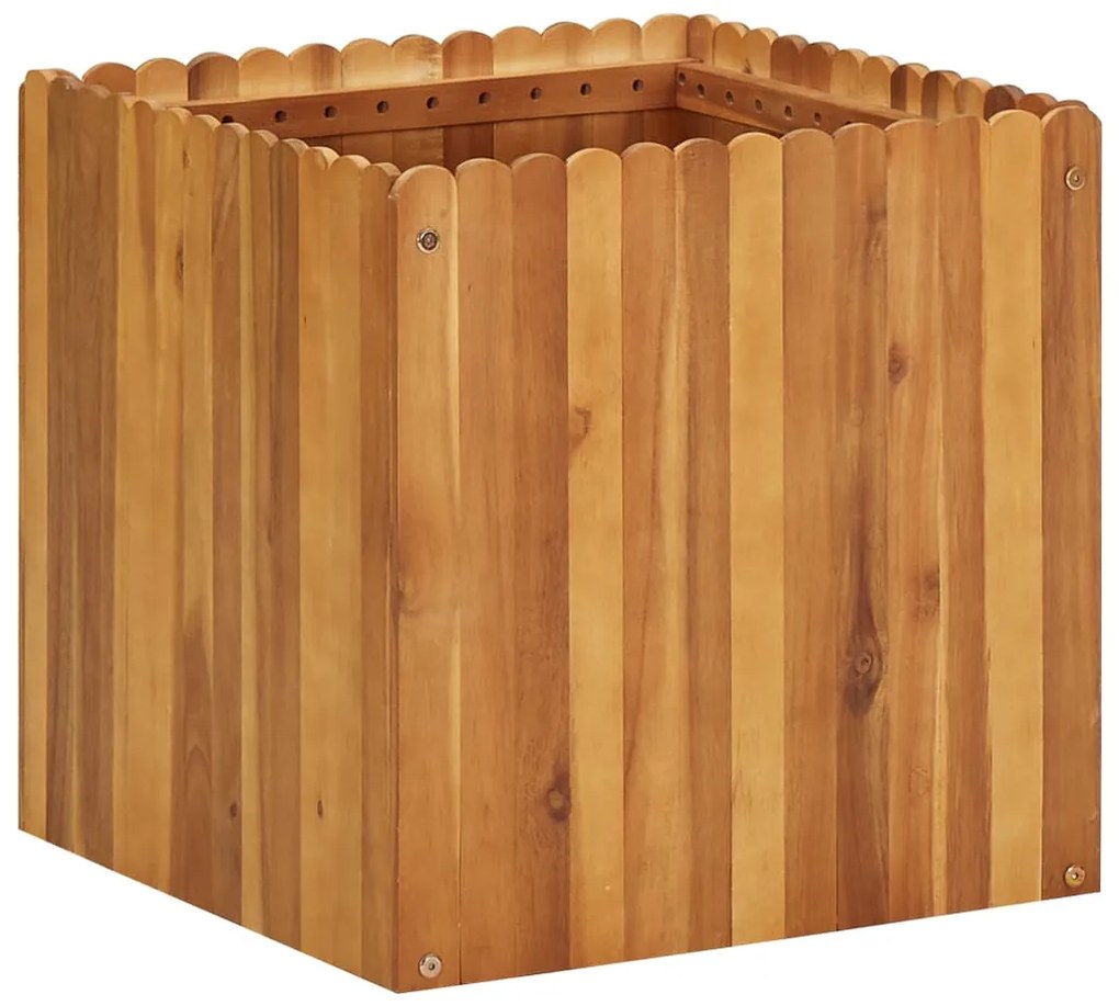 Letto Rialzato Da Giardino 50x50x50 Cm Legno Massello Di Acacia /